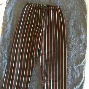 Navy stripe pants